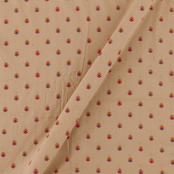 Soft Cotton Beige Colour Small Floral Print Fabric Online 9725DD2