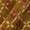 Dabu Cotton Mustard Brown Colour Batik Theme Geometric Hand Block Print Fabric Online 9727V