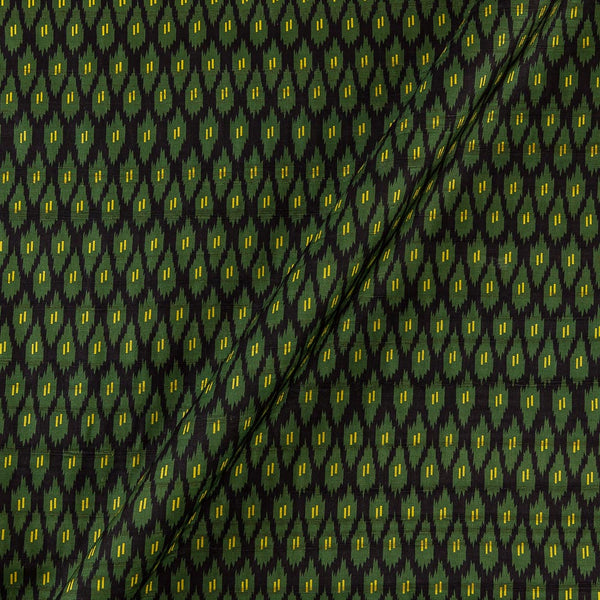 Buy Silk Ikat Design Dark Green Colour Tussar Fabric Online 9753AB