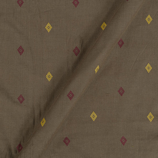 Cotton Mustard Brown Colour 42 Inches Width Geometric Pattern Jacquard Fabric freeshipping - SourceItRight