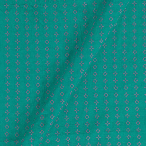 Cotton Pool Green Colour All Over Border Jacquard Fabric freeshipping - SourceItRight