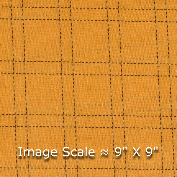 Geometric Squares Jacquard Fabric in Orange and Beige