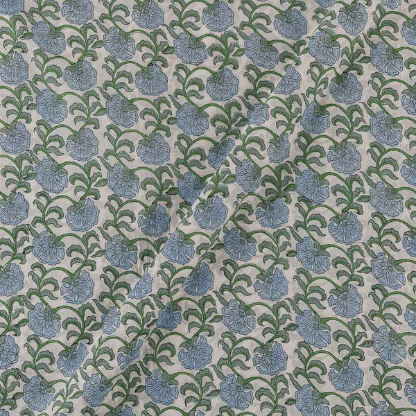 Mul Type Cotton Off Whie Colour Floral Jaal Hand Block Print Fabric freeshipping - SourceItRight