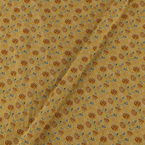 Cotton Mustard Colour Floral Jaal Print 43 Inches Width Fabric freeshipping - SourceItRight