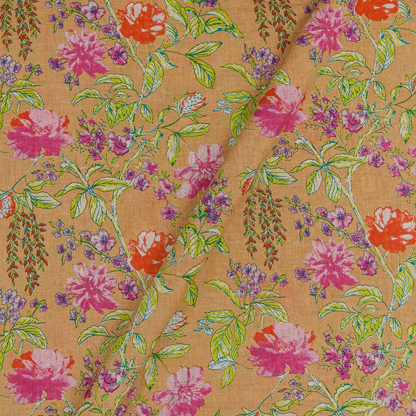 Cotton Beige Colour Floral jaal Print 41 Inches Width Fabric freeshipping - SourceItRight
