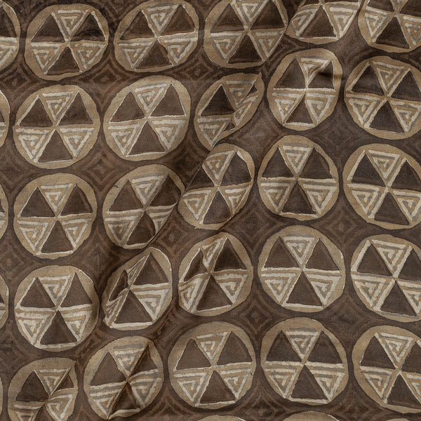 Modal Satin Cedar Colour Vanaspati Hand Block Print 43 Inches Width Fabric freeshipping - SourceItRight