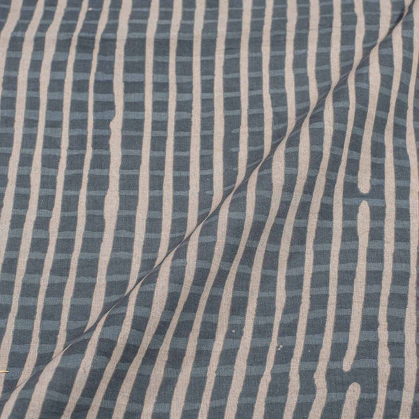 Dabu Cotton Grey Colour Geometric Print Fabric freeshipping - SourceItRight