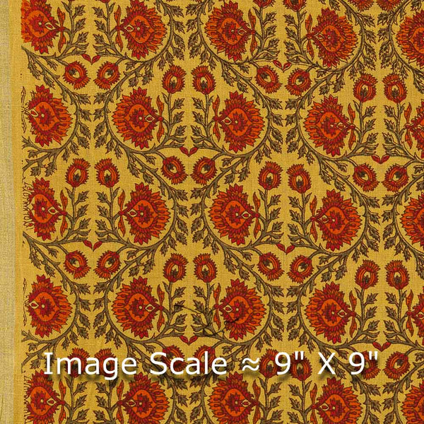 South Cotton Mustard Yellow Colour Ethnic with One Side Zari Border Fabric Online 9827AD