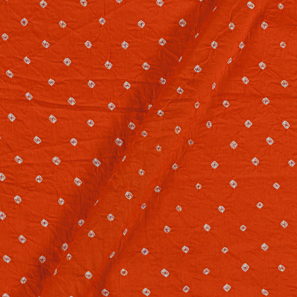 Cotton Satin Tangerine Orange Colour 40 inches Width Ek Bundi  Bandhani Fabric freeshipping - SourceItRight