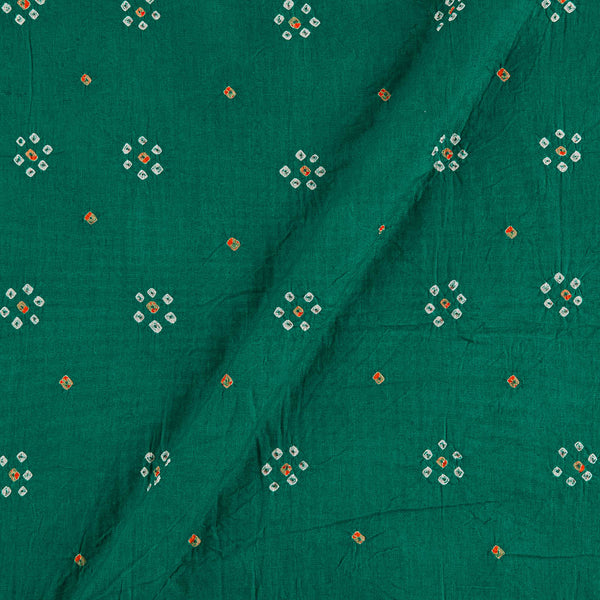 Buy Cotton Satin Rama Green Colour Bandhani Fabric 9828CB Online -  SourceItRight