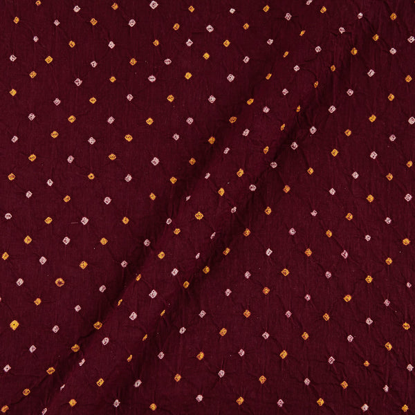 Cotton Satin Maroon Colour Bandhani 40 inches Width Fabric freeshipping - SourceItRight