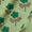 Cotton Pista Green Colour Floral Print 42 Inches Width One Side Border Fabric freeshipping - SourceItRight