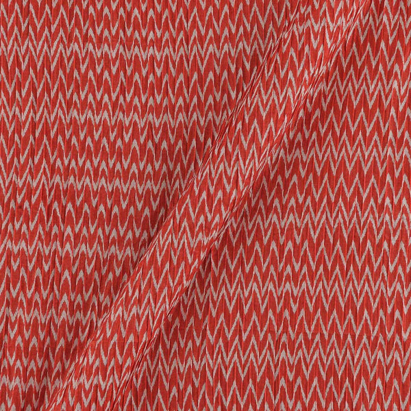 Cotton Peach Orange Colour Chevron Print  Pin Tucks Fabric 9856DC Online