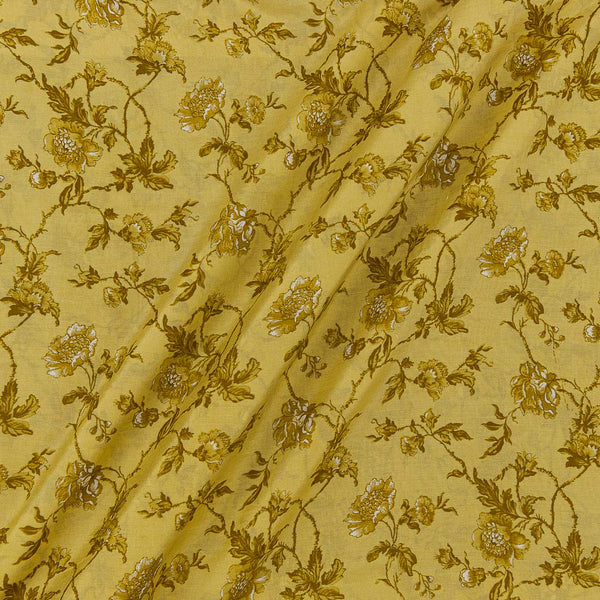 Silk Feel Muslin Olive Green Colour Jaal Print Viscose Fabric Online 9894AD