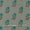 Cambridge Blue Colour Floral Block Gold Print On Premium Cotton Satin Fabric Online 9913P