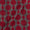 Mul Cotton Red Grey Colour Geometric Block Print 43 Inches Width Fabric Cut of 0.80 Meter