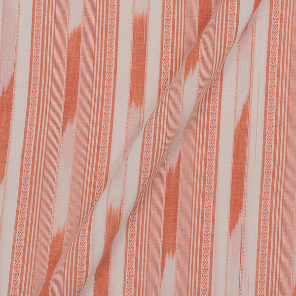 Cotton Tie Dye Ikat Pattern With All Over Jacquard Border Peach Colour 42 Inches Width Katra Fabric freeshipping - SourceItRight