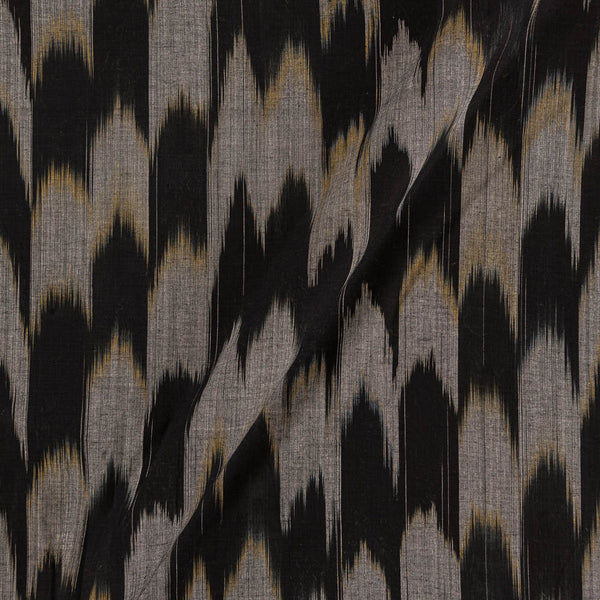 Buy Cotton Yarn Tie Dye Ikat Pattern Black Colour Katra Fabric 9921E Online