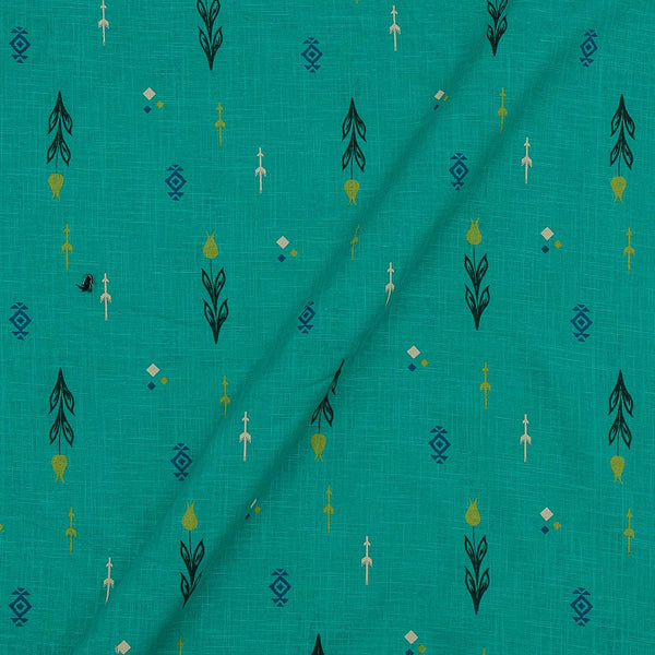 Slub Cotton Pool Green Colour Small Butti Print 42 Inches Width Fabric freeshipping - SourceItRight