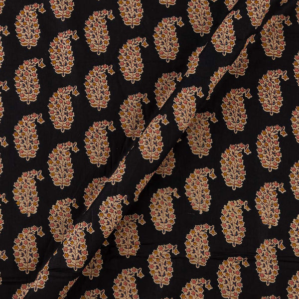 Cotton Black Colour Floral Butta Print Fabric Online 9928AX
