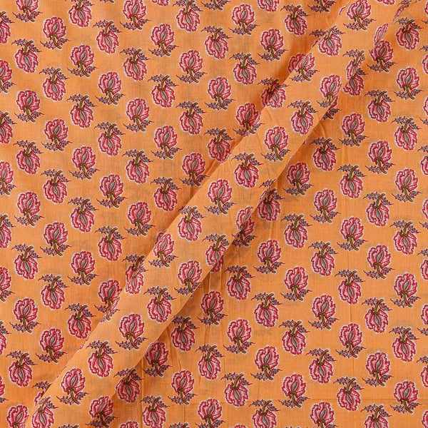 Cotton Peach Orange Colour Chevron Print Fabric Online 9928BC