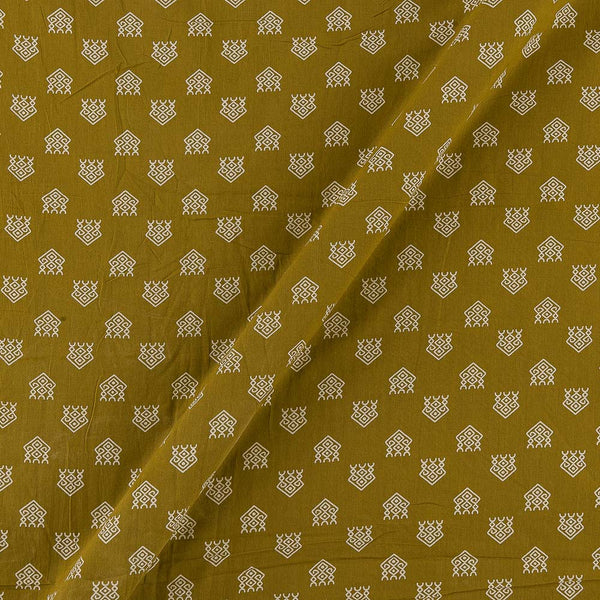  Soft Cotton Mehendi Green Colour Butta Print Fabric Online 9934FF2
