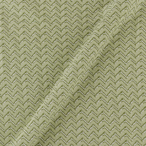 Soft Cotton Pastel Green Colour Chevron Print Fabric Online 9934FN3