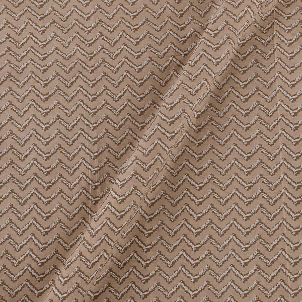 Soft Cotton Beige Colour Chevron Print Fabric Online 9934FN4