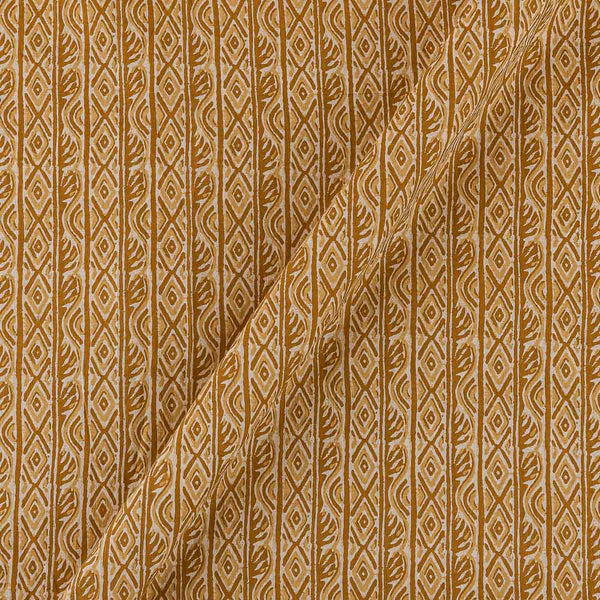 Soft Cotton Apricot Colour Geometric Print Fabric Online 9934GB