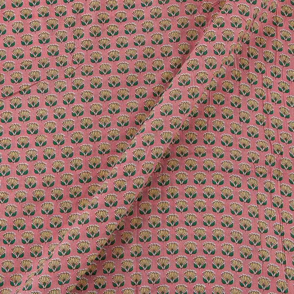 Soft Cotton Sugar Coral Colour Floral Print Fabric Online 9934GI