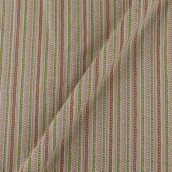 Soft Cotton Beige Colour Geometric Print Fabric Online 9934GL2
