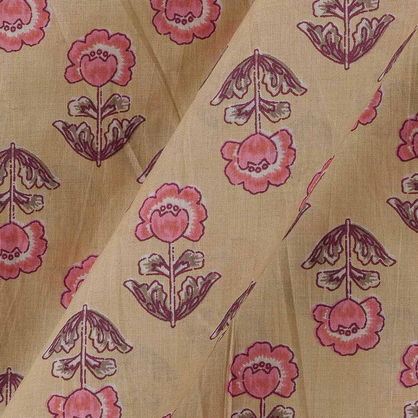 Buy Soft Cotton Beige Colour Floral Print Fabric Online 9934GQ3 -  SourceItRight