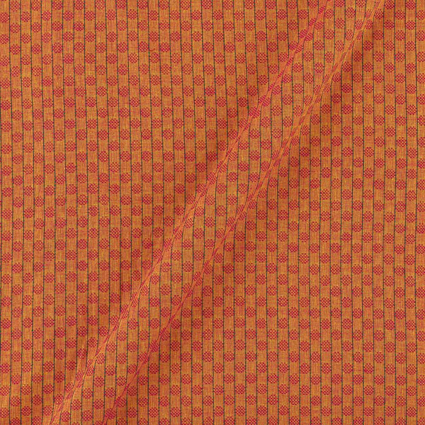 Cotton Jacquard Orange Two Tone Geometric Pattern 43 Inches Width Fabric freeshipping - SourceItRight