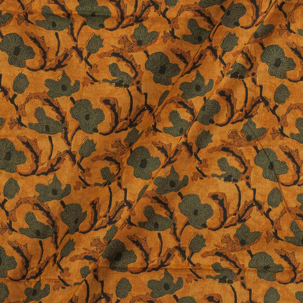 Bagru Theme Cotton Yellow Colour 43 inches Width Floral Print Fabric freeshipping - SourceItRight