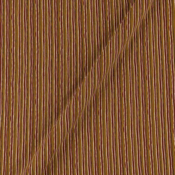 Cotton Brick Mustard Colour Stripes Print 43 Inches Width Fabric freeshipping - SourceItRight