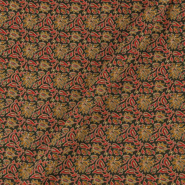 Cotton Dark Green Colour Floral Jaal Print 42 Inches Width Fabric freeshipping - SourceItRight