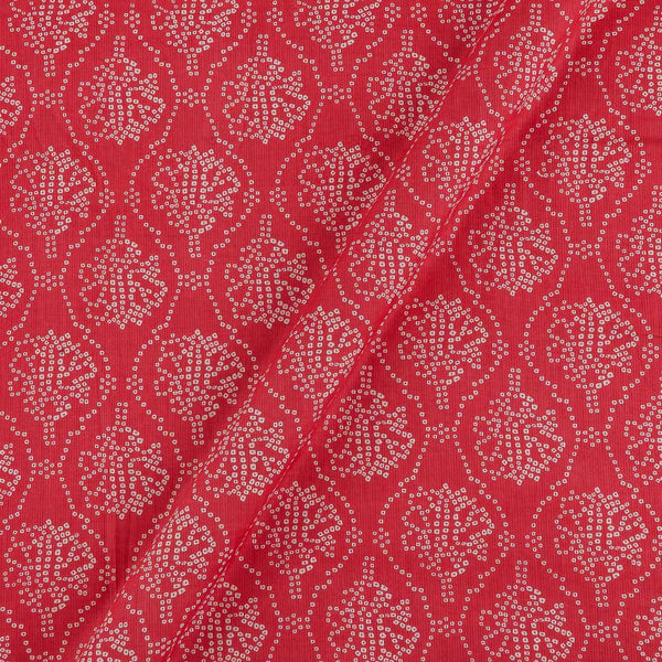 Buy Cotton Coral Colour Bandhani Print Fabric Online 9978EA