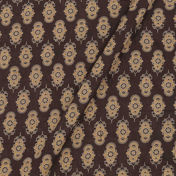 Ajrakh Cotton Dark Cedar Colour Natural Dye 43 Inches Width Ethnic Butta Block Print Fabric freeshipping - SourceItRight