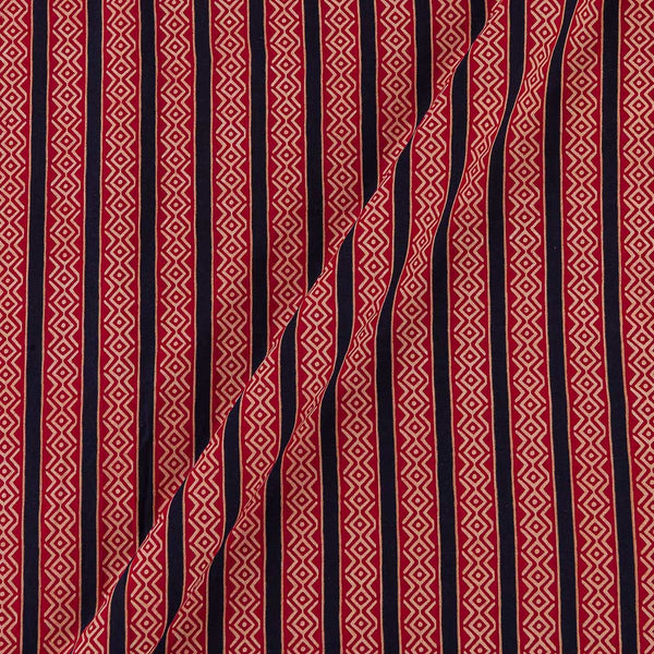 Buy Ajrakh Theme Red Colour Geometric Print Cotton Fabric Online 9970ES