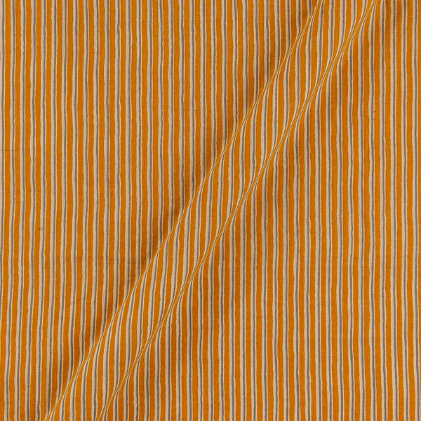 Buy Cotton Mustard Colour Stripes Print Fabric Online 9973AW