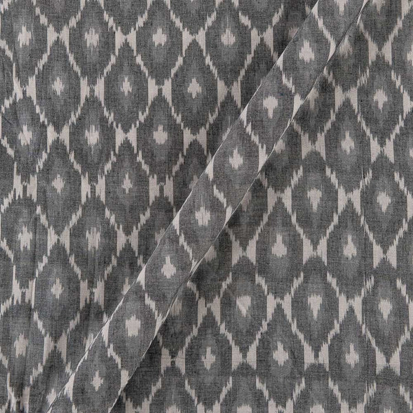 Cotton Grey X Black Cross Tone Azo Free Ikat Washed Fabric Online 9979AV