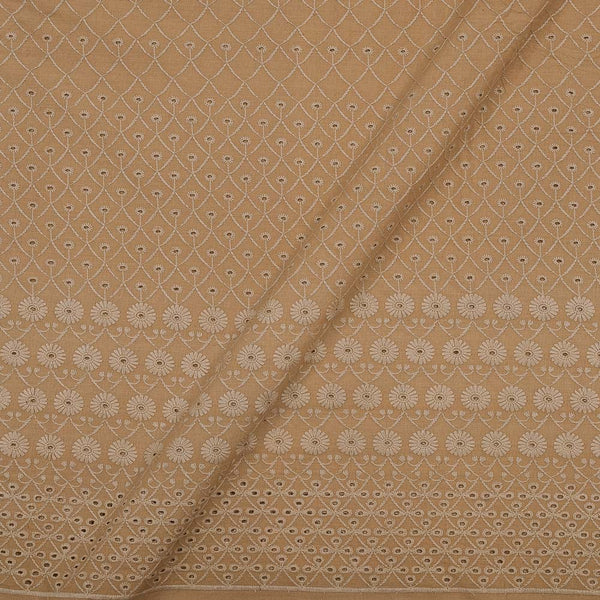 Cotton Clay Colour 36 Inches Width Schiffli Cut Work Fabric freeshipping - SourceItRight