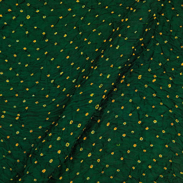 Modal Satin Bandhej Authentic Ek Bundi Bottle Green Colour Fabric Online 9983DA