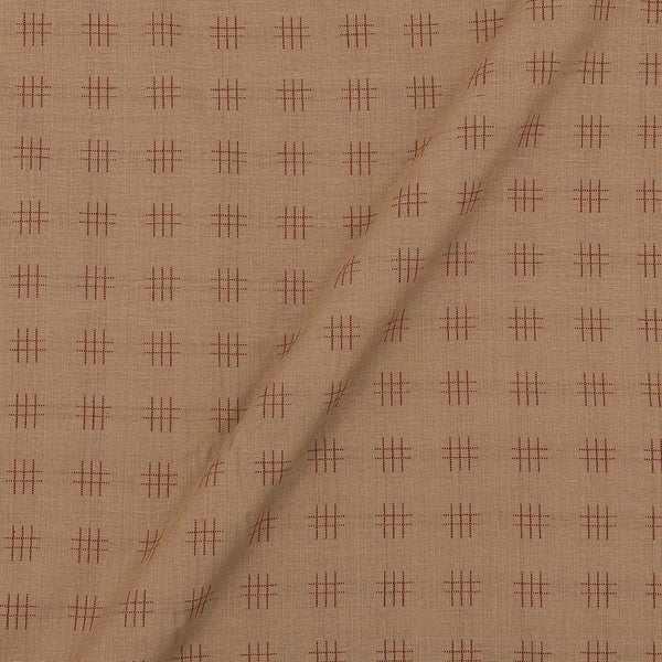 Cotton Jacquard Dark Beige Colour 43 Inches Width Geometric Pattern Fabric freeshipping - SourceItRight