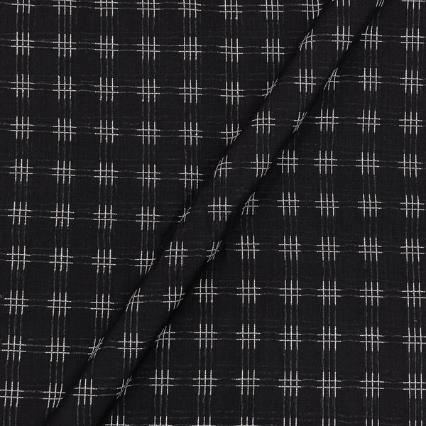 Cotton Jacquard Black Colour 42 Inches Width Geometric Pattern Fabric freeshipping - SourceItRight