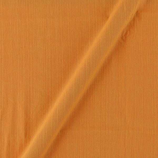 Cotton Self Jacquard Orange Colour Kantha Stripes Washed Fabric freeshipping - SourceItRight