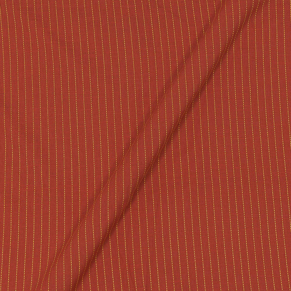 Slub Cotton Rust Colour  43 Inches Width Doriya [Kantha] Jacquard Fabric freeshipping - SourceItRight