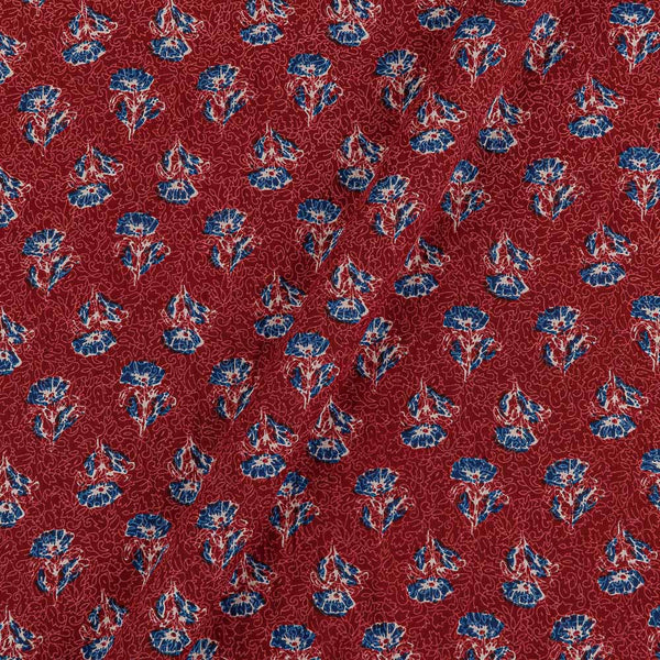 Buy Cotton Maroon Colour Floral Print Fabric 9992AD Online