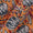 Buy Cotton Peach Orange Colour Floral Jaal Print Fabric Online 9992CO