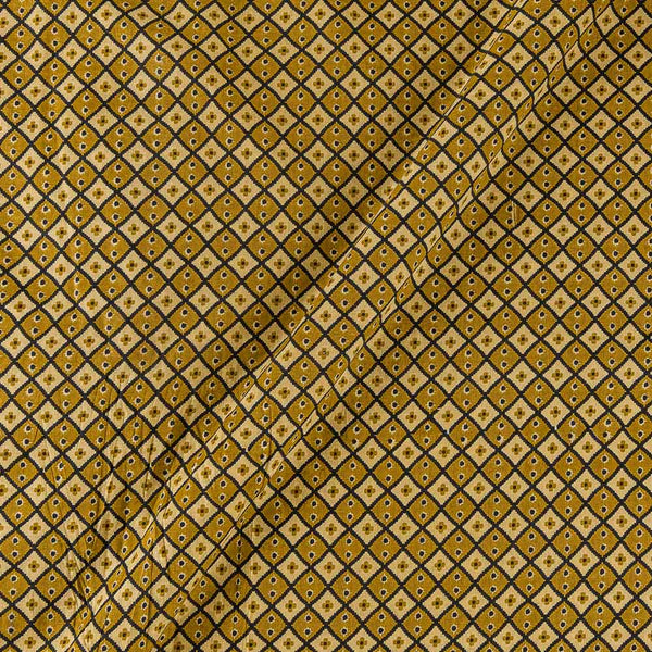 Cotton Olive Colour Geometric Print Fabric freeshipping - SourceItRight